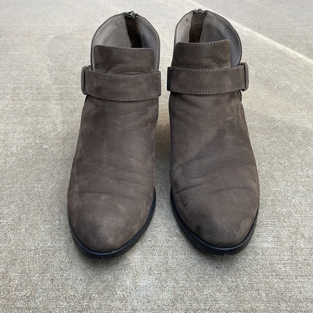 Eileen Fisher Suede Dark Brown Booties